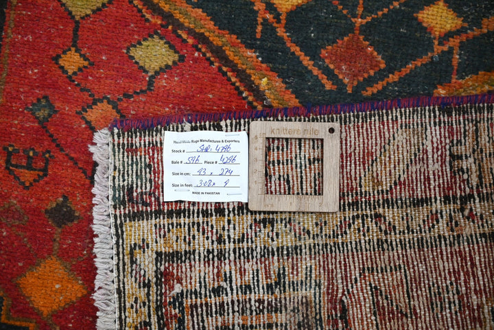 red Runner rug 3' 1" x 9' 0"