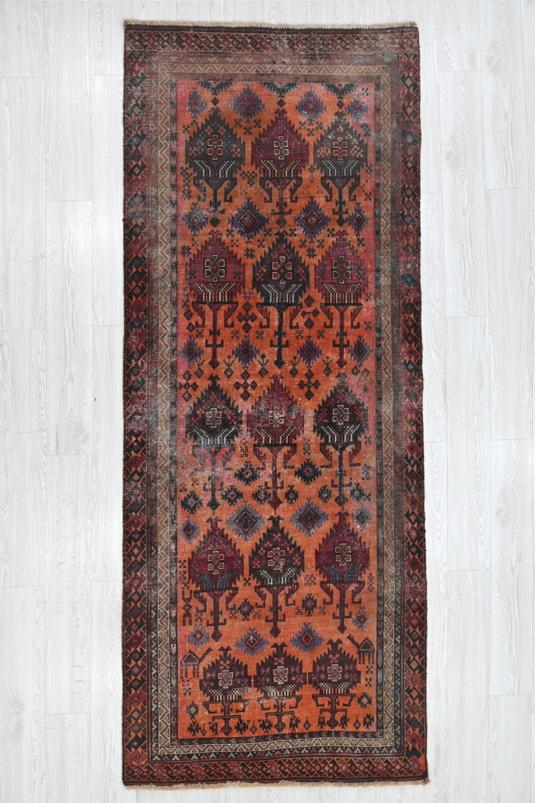 orange Runner rug 3' 4" x 8' 11"