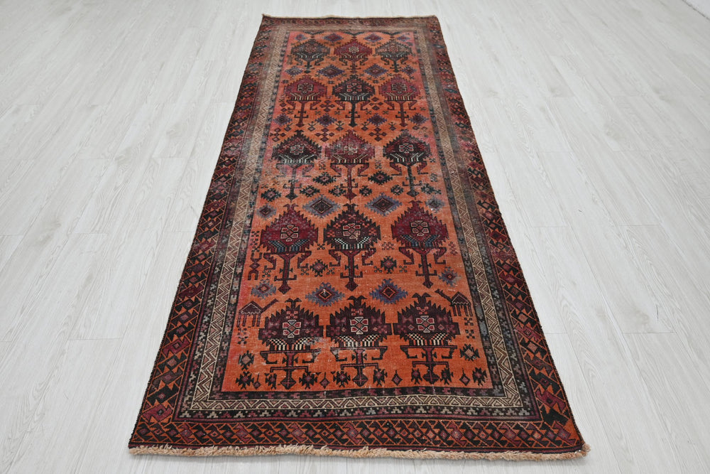 orange Runner rug 3' 4" x 8' 11"