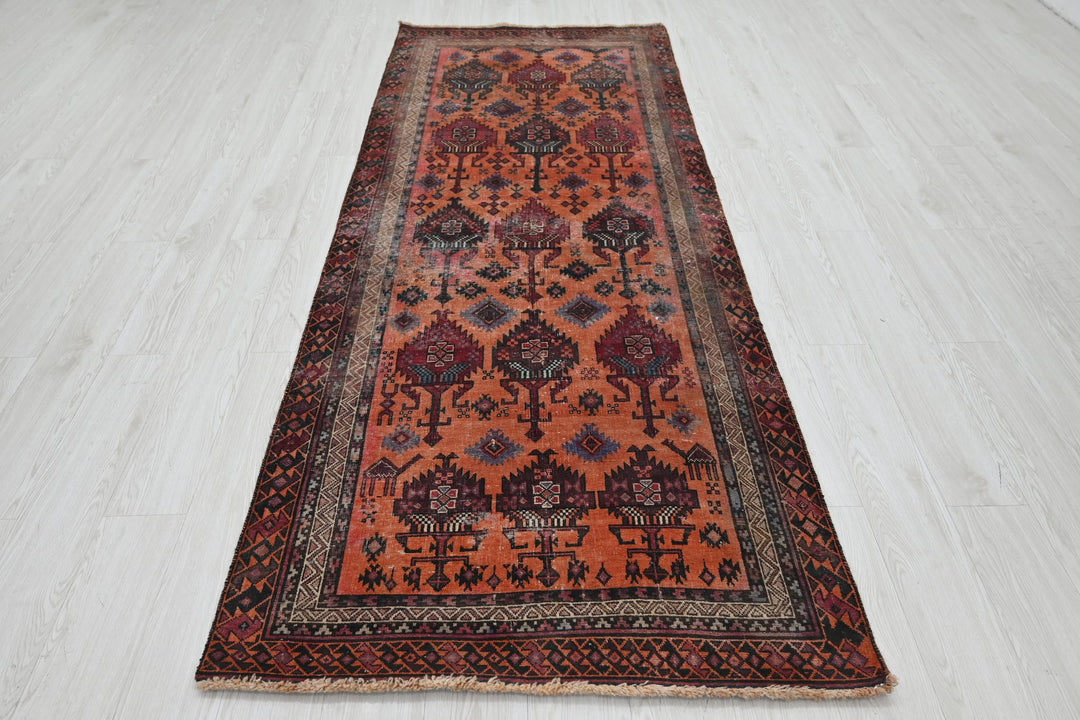 orange Runner rug 3' 4" x 8' 11"