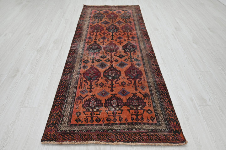 orange Runner rug 3' 4" x 8' 11"