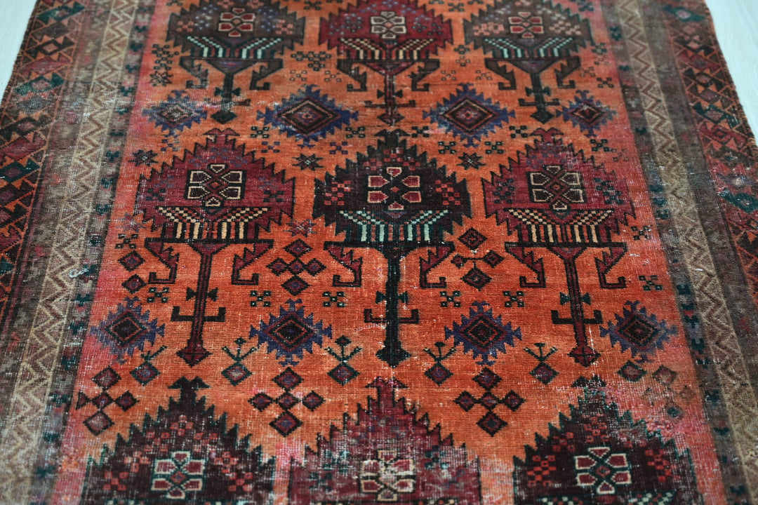 orange Runner rug 3' 4" x 8' 11"