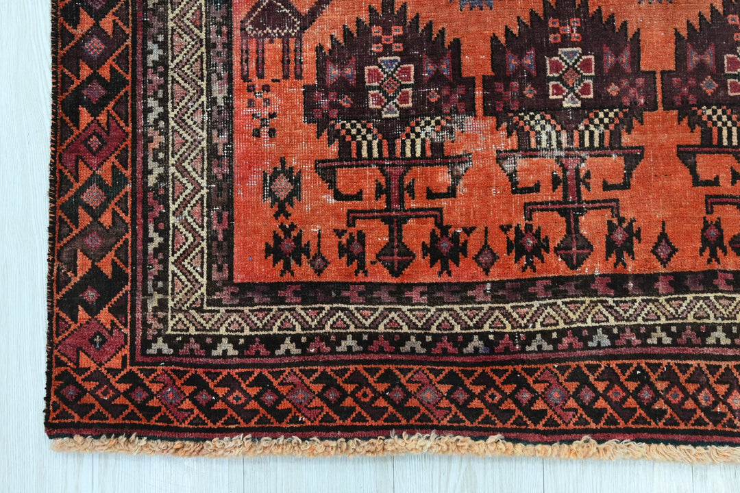 orange Runner rug 3' 4" x 8' 11"