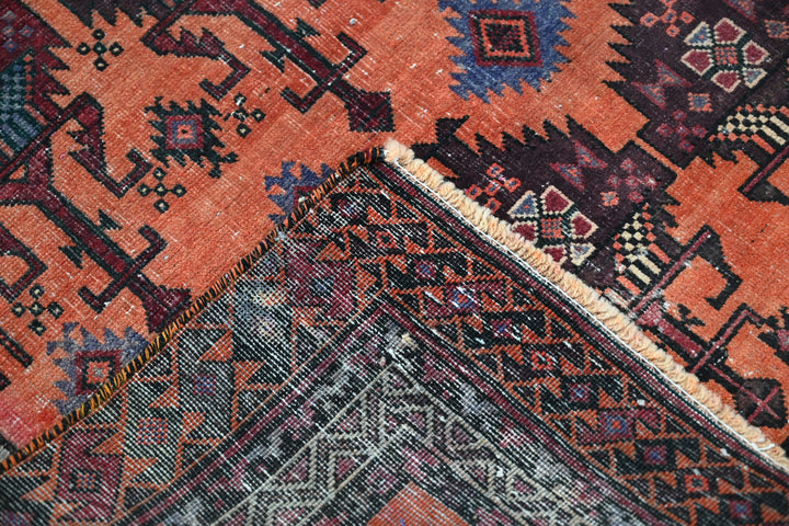 orange Runner rug 3' 4" x 8' 11"