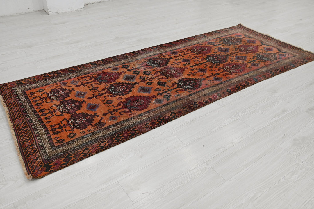 orange Runner rug 3' 4" x 8' 11"