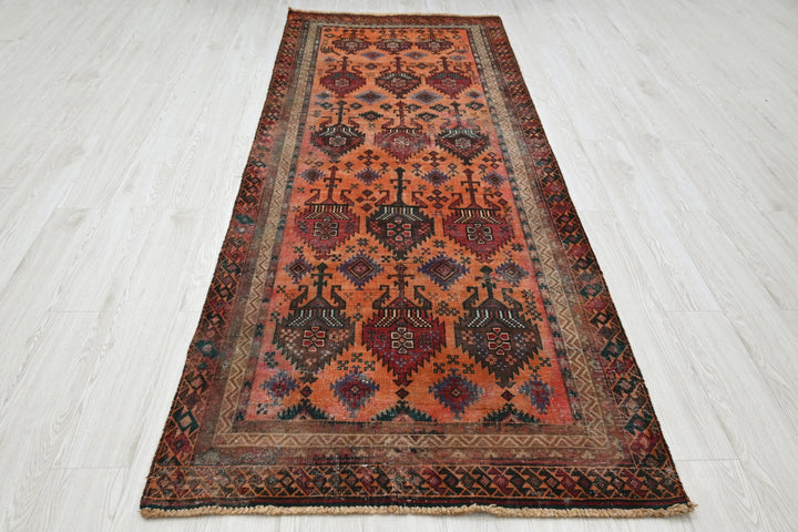 orange Runner rug 3' 4" x 8' 11"