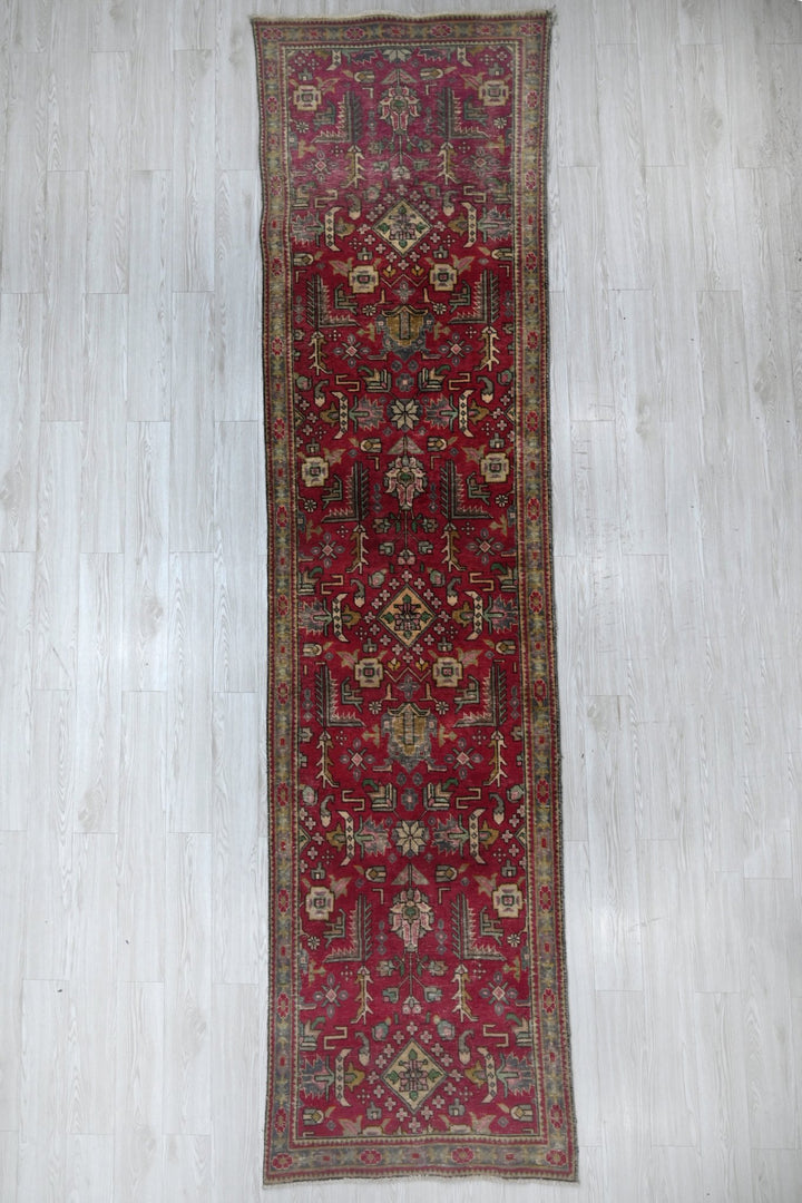 red Runner rug 3' 1" x 12' 8"