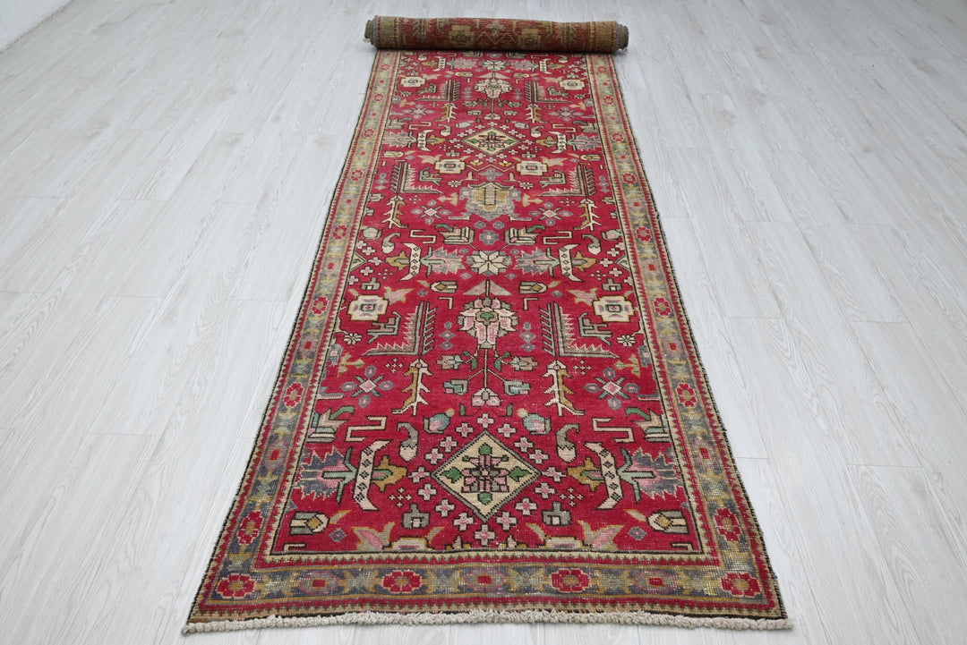 red Runner rug 3' 1" x 12' 8"