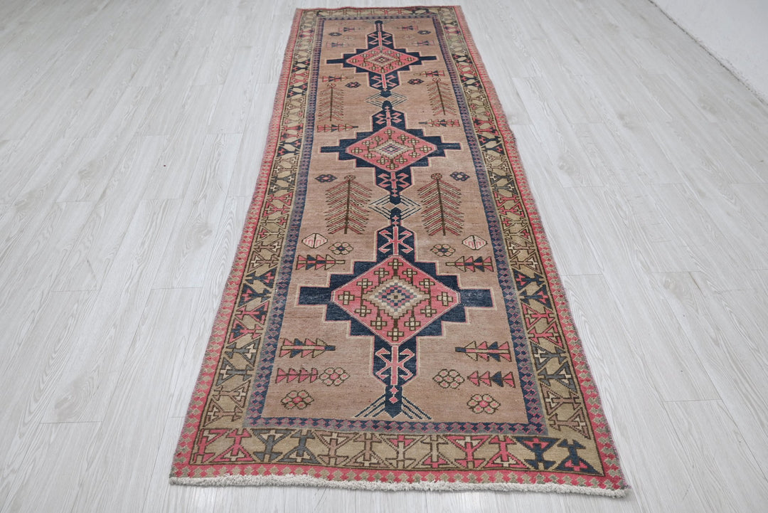 brown Runner rug 3' 3" x 9' 10"