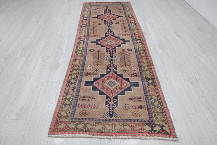 brown Runner rug 3' 3" x 9' 10"