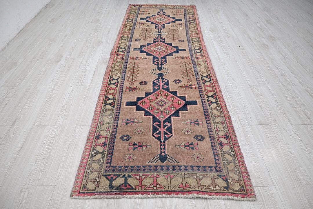 brown Runner rug 3' 3" x 9' 10"