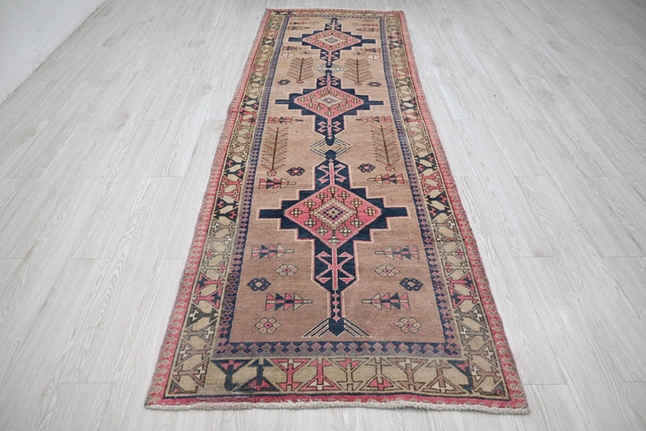 brown Runner rug 3' 3" x 9' 10"