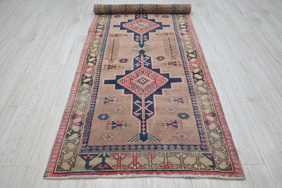 brown Runner rug 3' 3" x 9' 10"