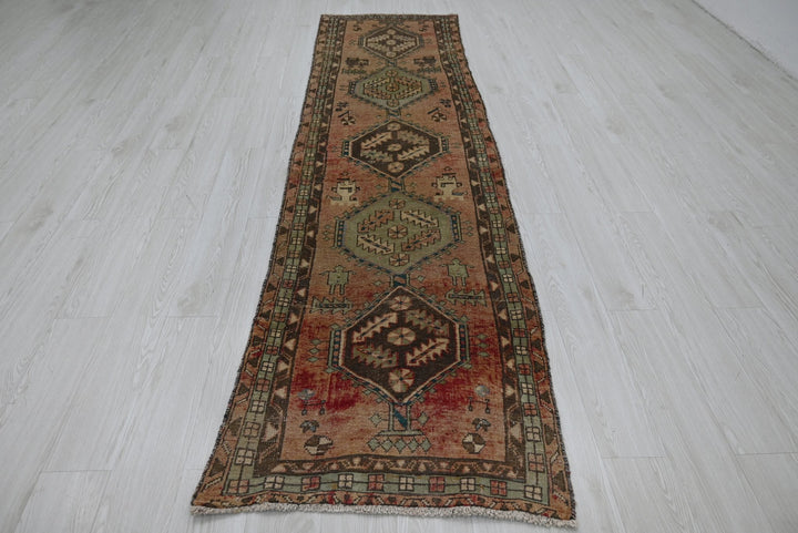 brown Runner rug 2' 7" x 9' 8"