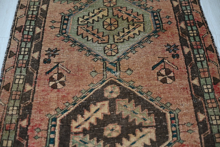 brown Runner rug 2' 7" x 9' 8"