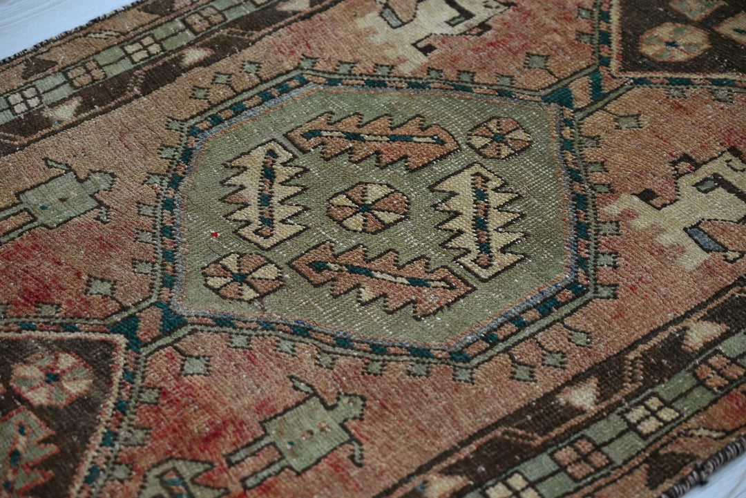 brown Runner rug 2' 7" x 9' 8"