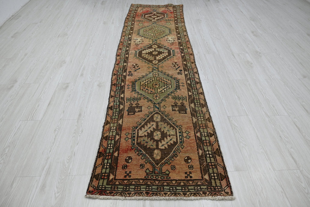 brown Runner rug 2' 7" x 9' 8"