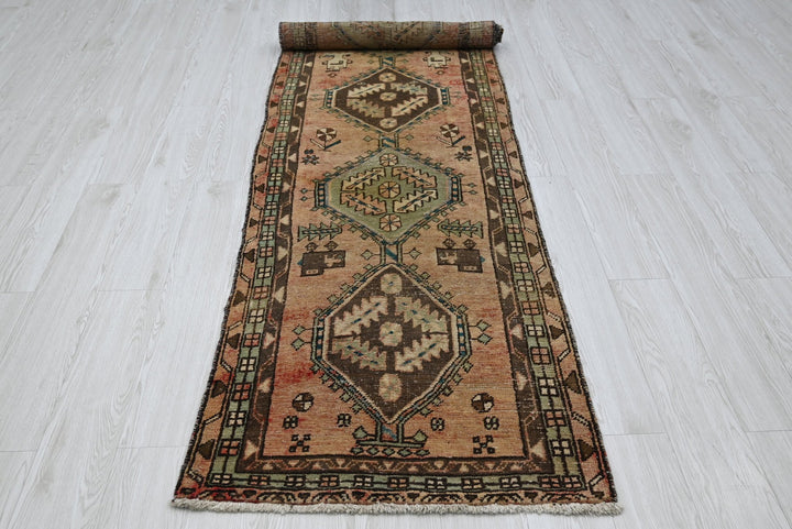 brown Runner rug 2' 7" x 9' 8"