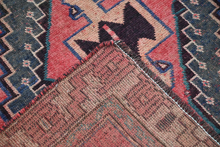 red Medium rug 3' 7" x 7' 4"