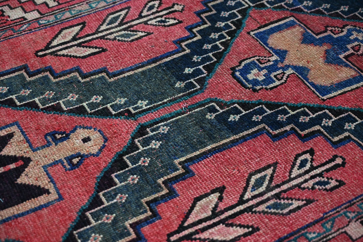 red Medium rug 3' 7" x 7' 4"