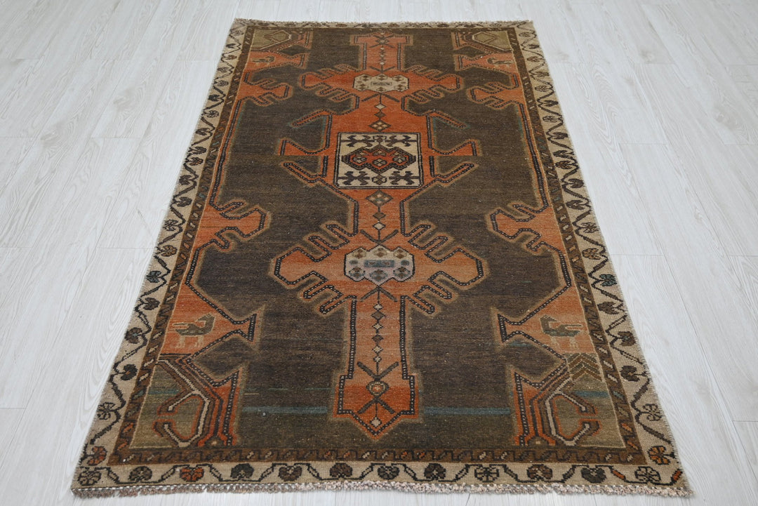 brown Accent rug 3' 7" x 5' 9"