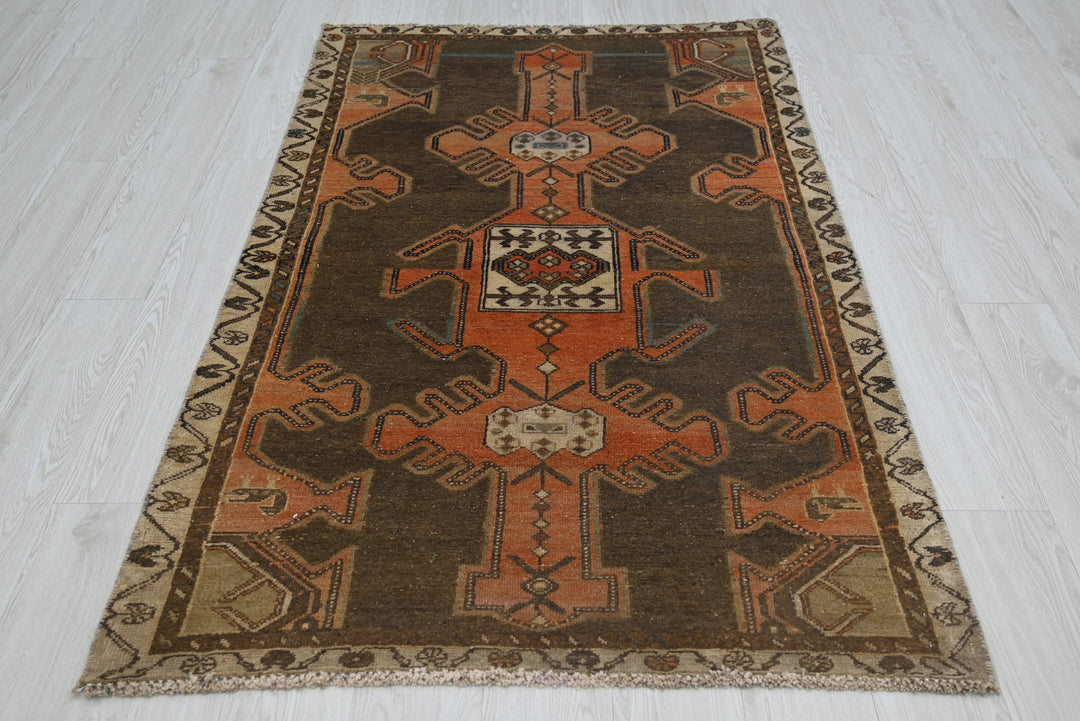 brown Accent rug 3' 7" x 5' 9"