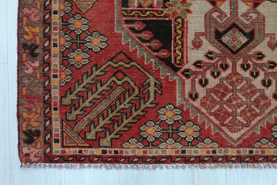 red Accent rug 3' 11" x 5' 6"