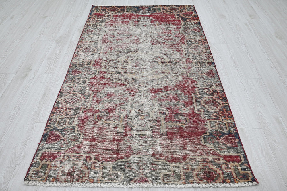 red Medium rug 3' 8" x 6' 7"
