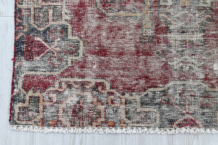 red Medium rug 3' 8" x 6' 7"