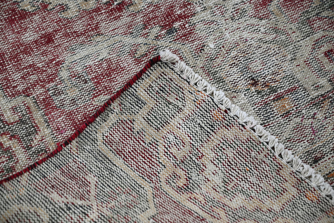 red Medium rug 3' 8" x 6' 7"