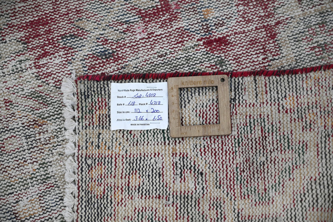red Medium rug 3' 8" x 6' 7"