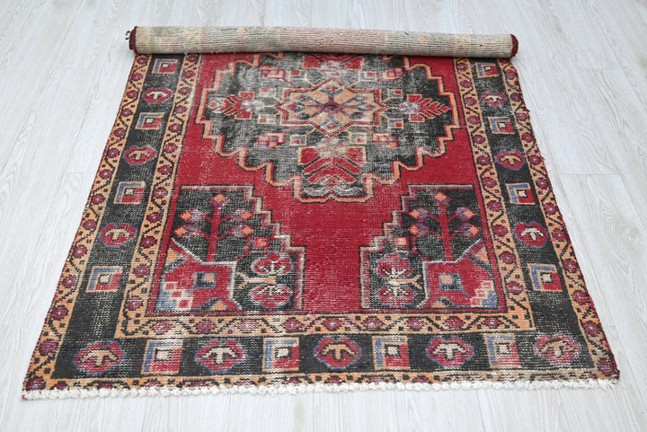 red Accent rug 3' 8" x 5' 11"
