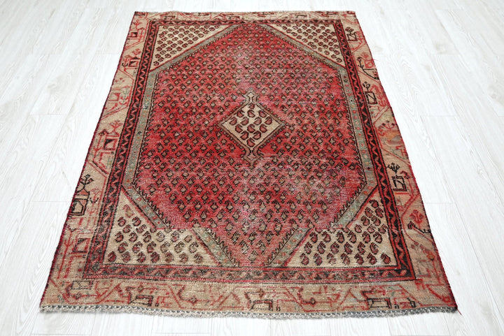 red Accent rug 3' 8" x 5' 8"