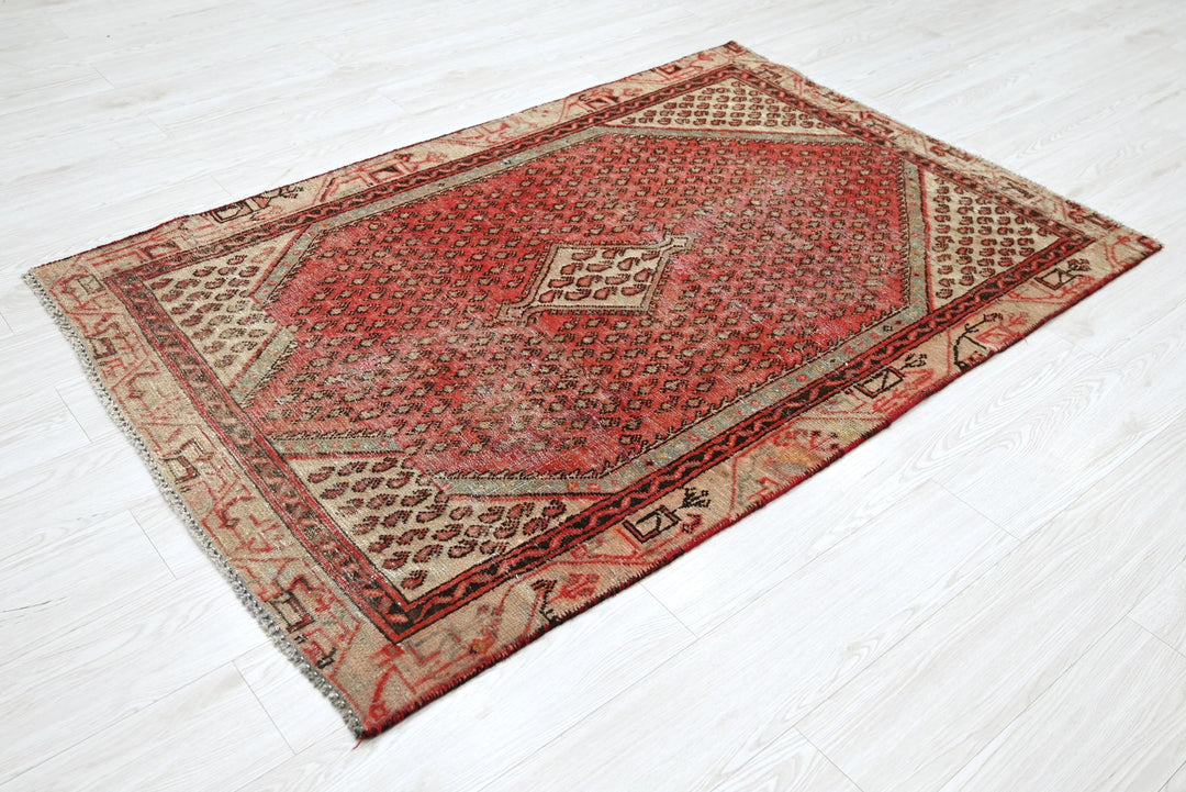 red Accent rug 3' 8" x 5' 8"