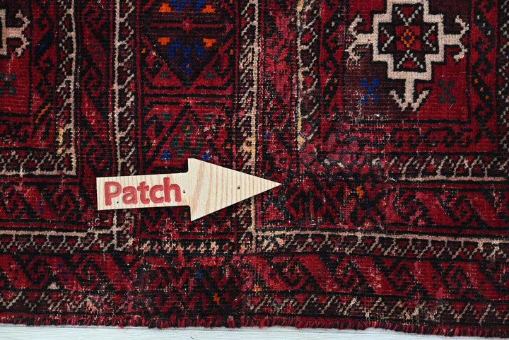 red Medium rug 3' 9" x 8' 5"