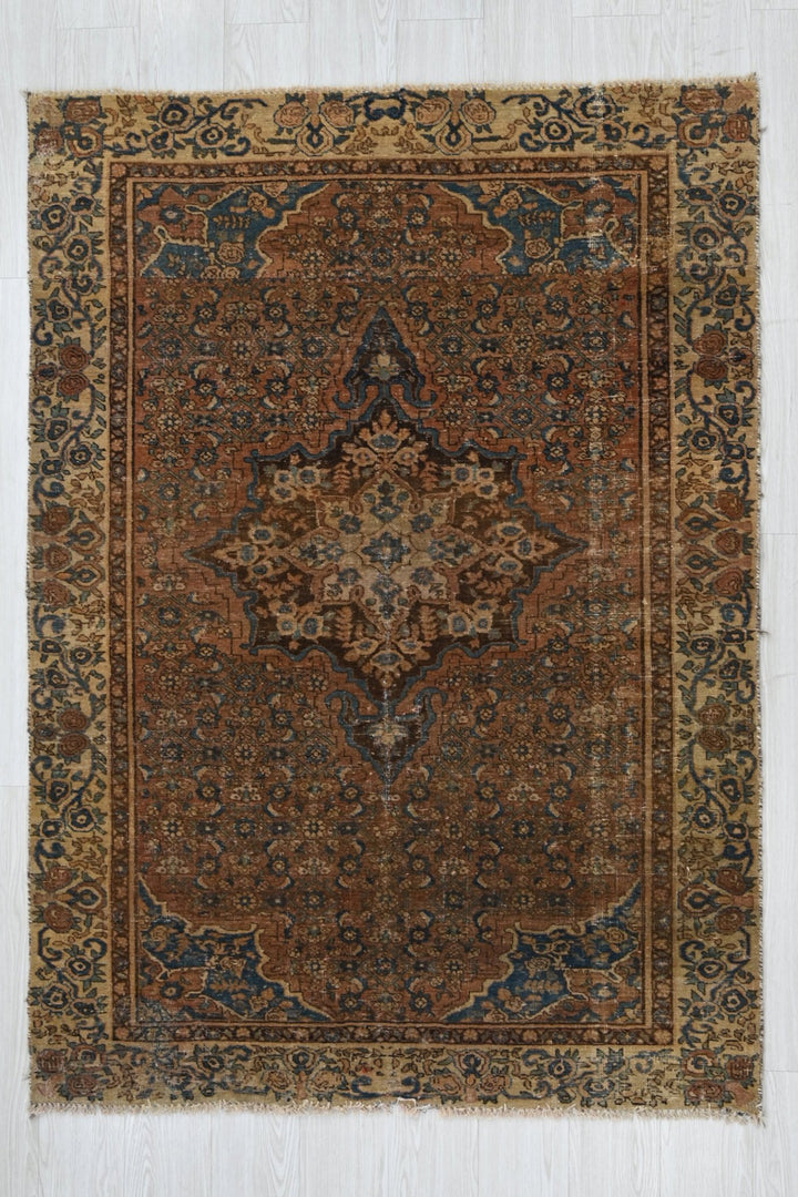 brown Accent rug 4' 1" x 5' 10"