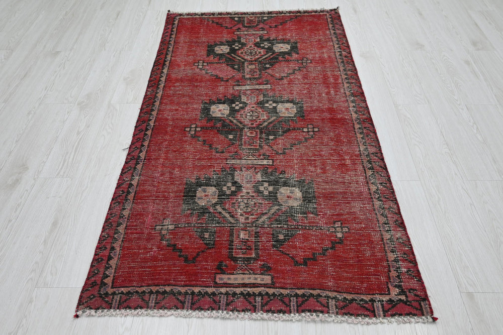 red Accent rug 3' 1" x 6' 1"