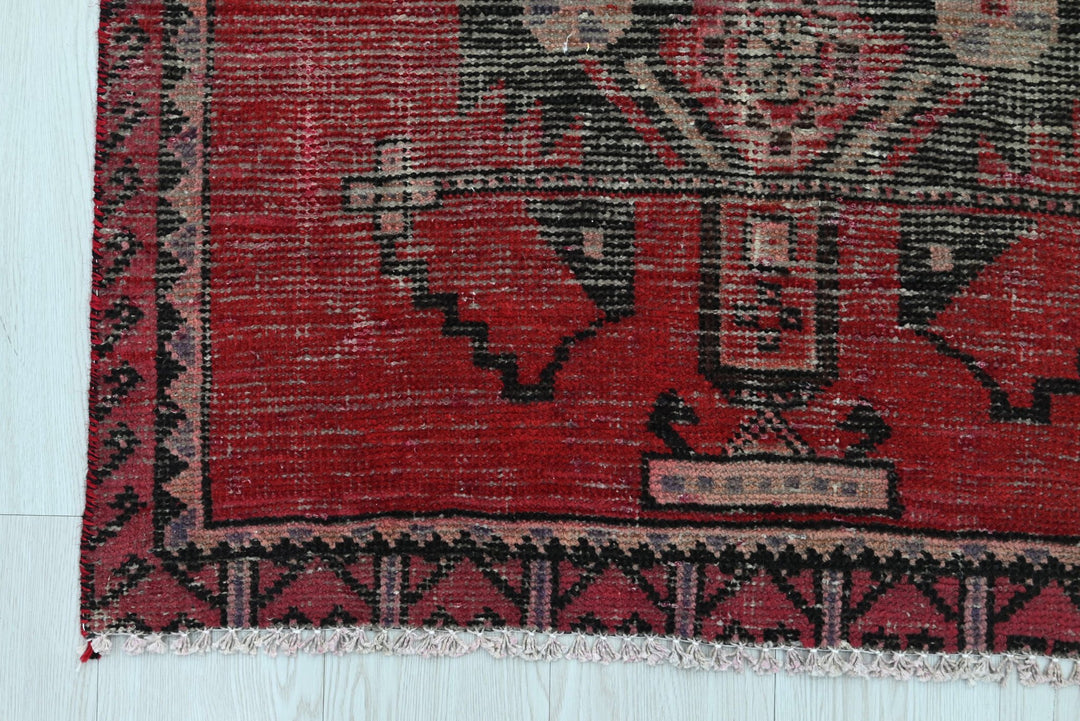 red Accent rug 3' 1" x 6' 1"