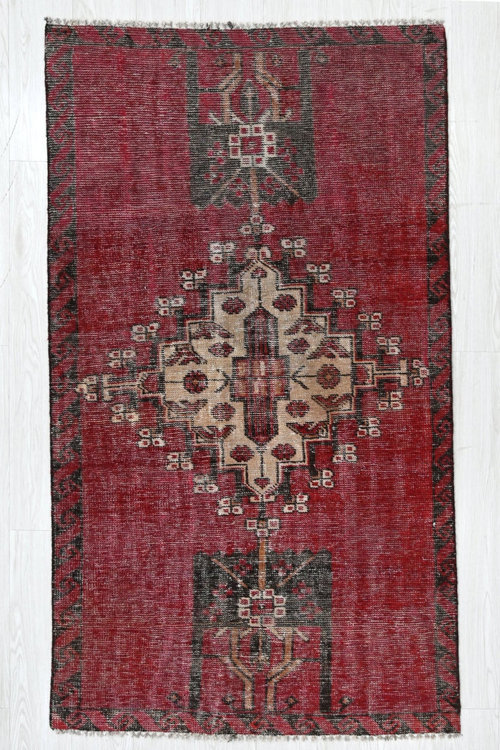 red Accent rug 3' 2" x 5' 9"
