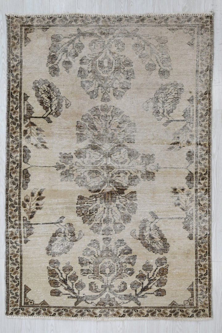 brown Accent rug 4' 0" x 5' 11"