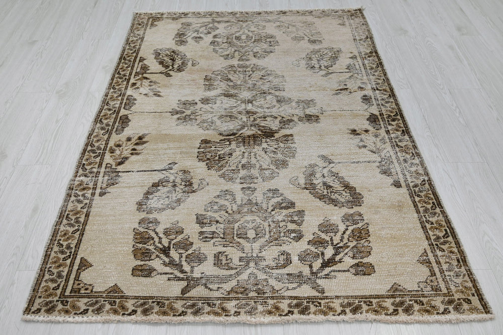 brown Accent rug 4' 0" x 5' 11"