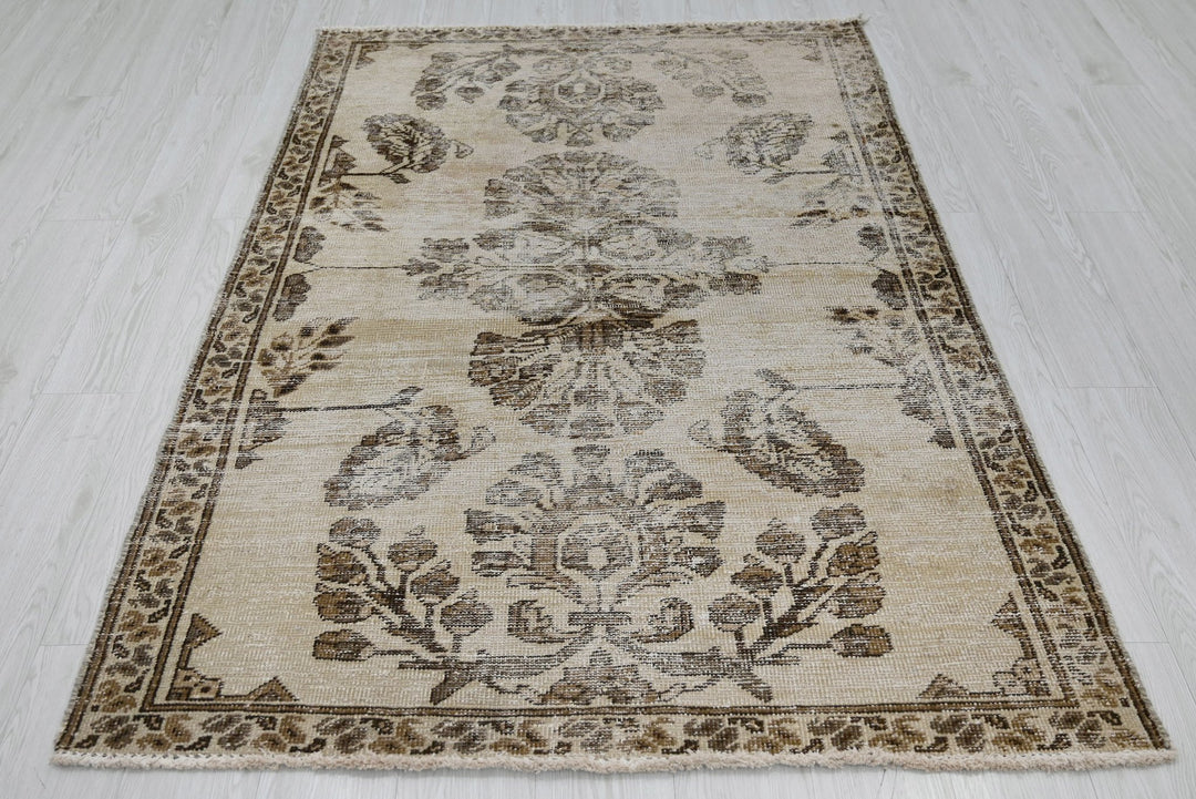 brown Accent rug 4' 0" x 5' 11"