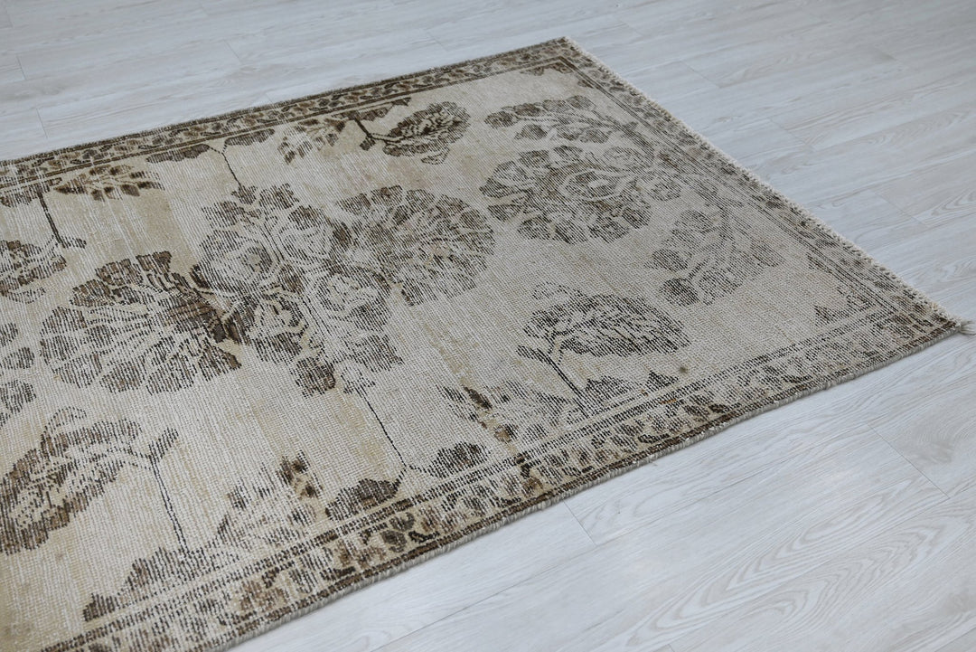 brown Accent rug 4' 0" x 5' 11"
