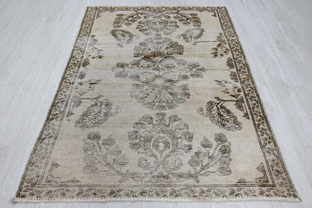 brown Accent rug 4' 0" x 5' 11"