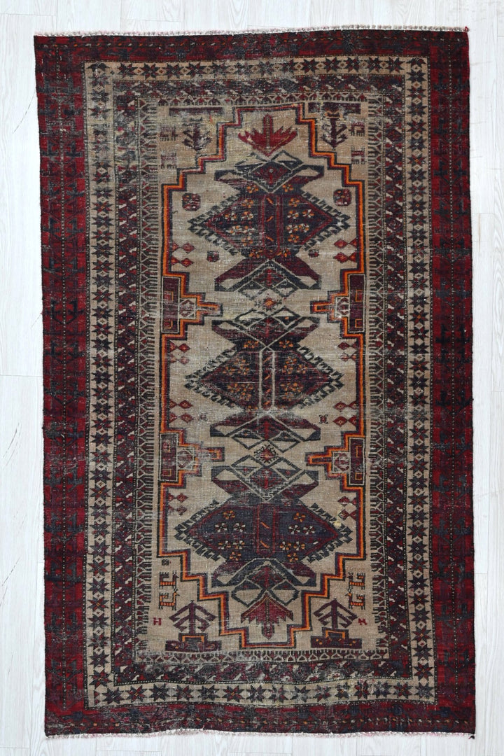 brown Accent rug 3' 4" x 5' 9"