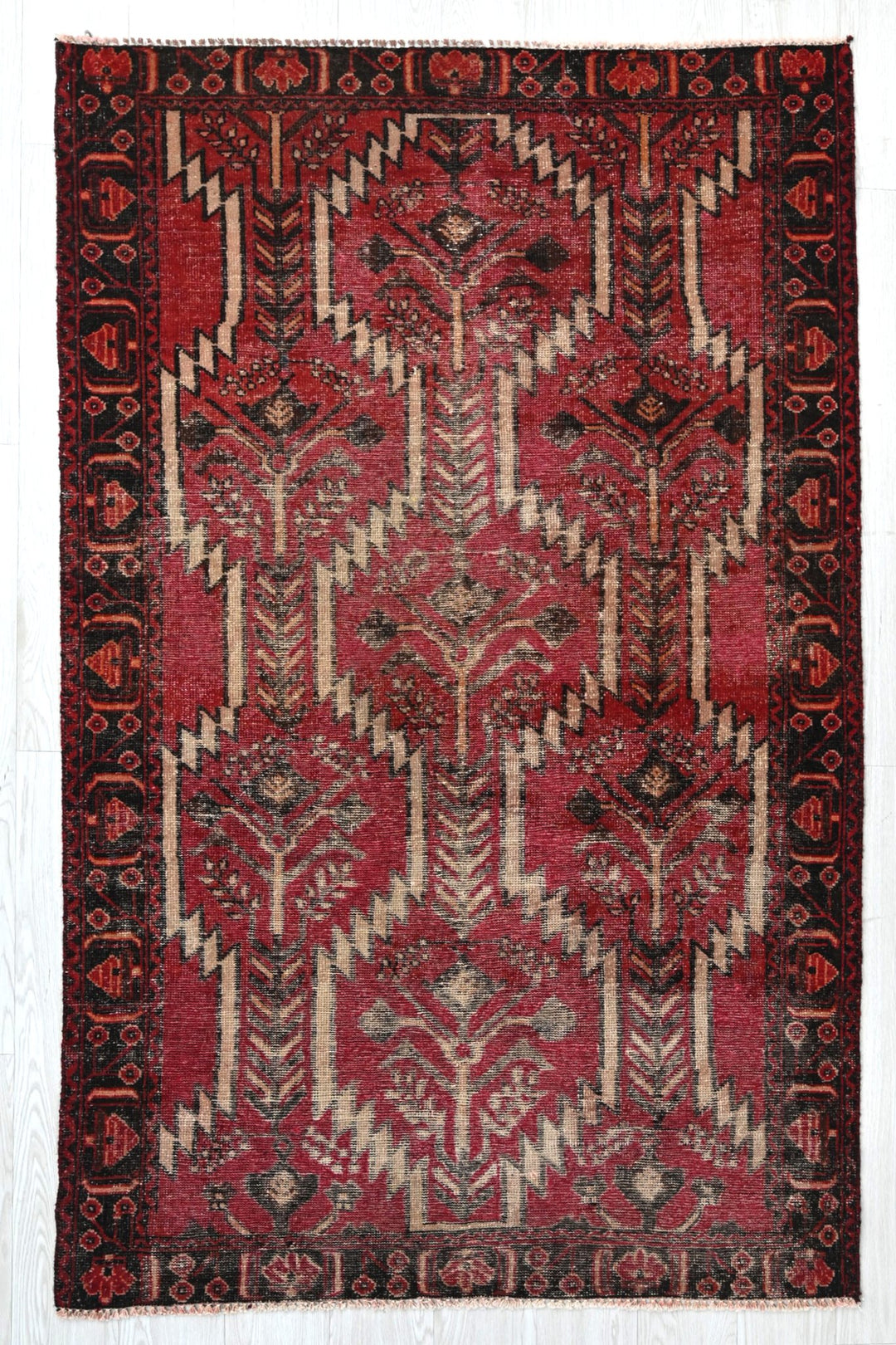 red Accent rug 3' 10" x 6' 4"