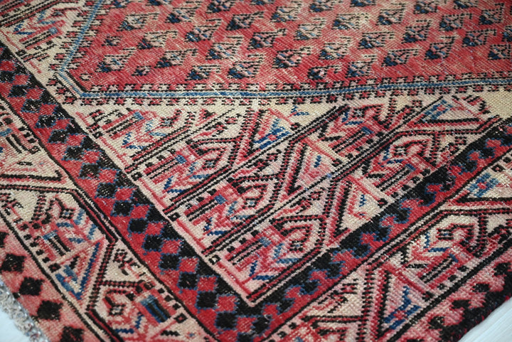 red Accent rug 4' 0" x 6' 5"