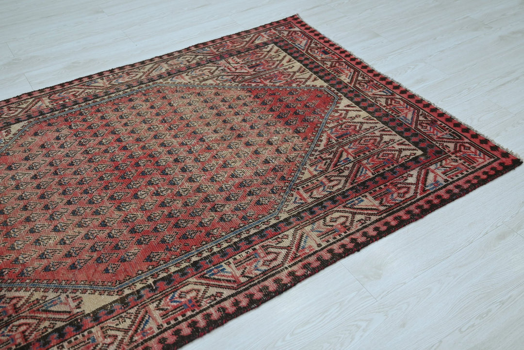 red Accent rug 4' 0" x 6' 5"