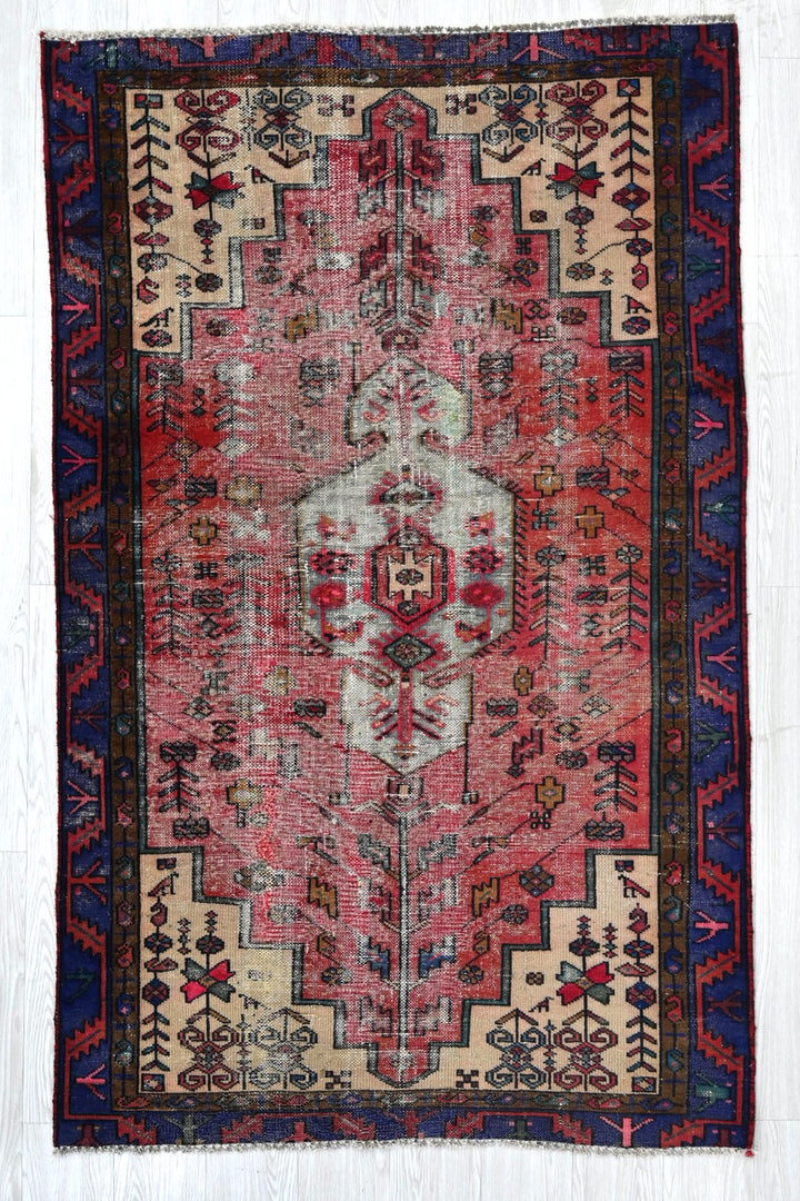 red Accent rug 3' 9" x 6' 4"