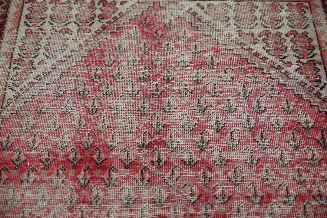 red Accent rug 4' 0" x 6' 4"